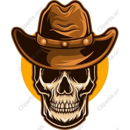 Cowboy Skull with Hat