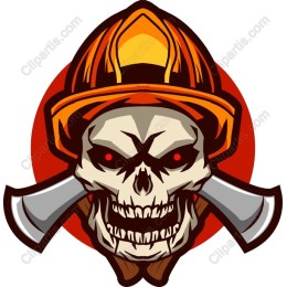 Firefighter Skull Logo