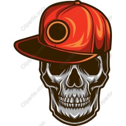 Edgy Skull with Cap