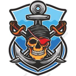 Pirate Skull and Anchor
