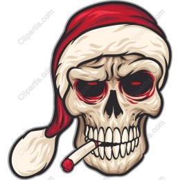 Smoking Skull Santa
