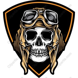 Vintage Aviator Skull