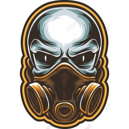 Menacing Gas Mask Skull