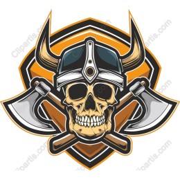 Viking Skull and Axes