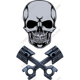 Fierce Skull and Cross Pistons