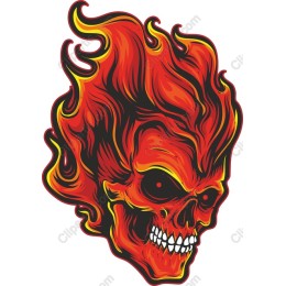 Flaming Skull