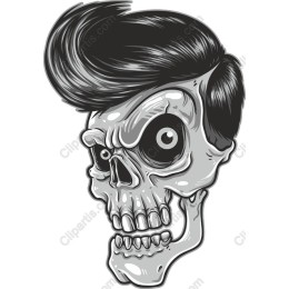 Vintage Skull with Pompadour