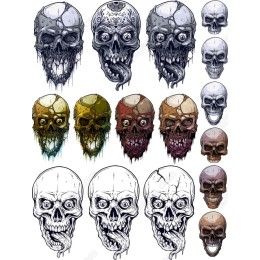 Skull Art Bundle - 12 Unique