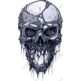 Creepy Cracked Skull