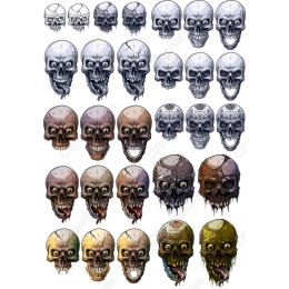  Skull Clipart Set - Bundle