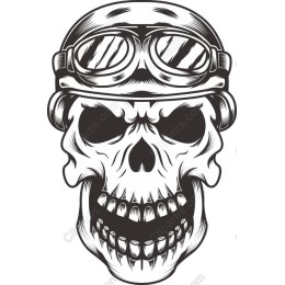 Vintage Skull with Goggles