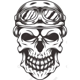 Bold Skull with Goggles