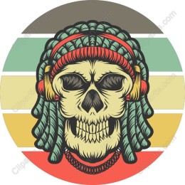 Reggae Skull Vintage