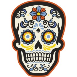 Colorful Day of the Dead Skull
