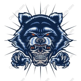 Ferocious Wolf Skull