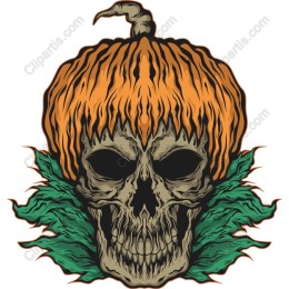 Haunting Pumpkin Skull