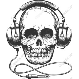 Skull with Headphones