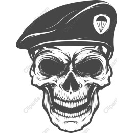 Skull Military Beret