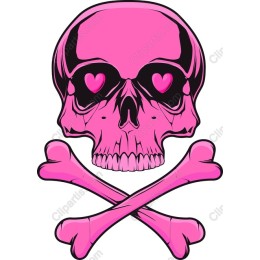 Pink Skull and Crossbones