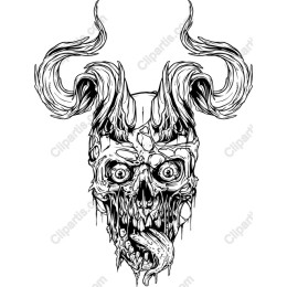 Grotesque Skull Horns