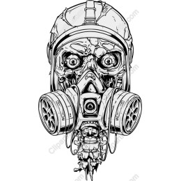 Apocalyptic Skull with Gas Mask