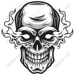 Edgy Skull with Smoke Effect