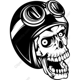 Vintage Skull Motorcycle Helmet