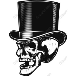 Gothic Elegance Skull with Top Hat