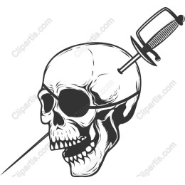 Rebellious Skull with Sword