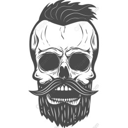 Vintage Skull with Beard and Mustache