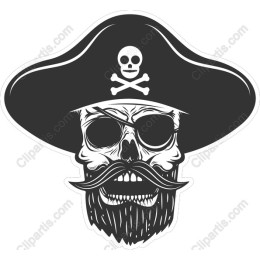 Pirate Skull with Hat