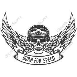 Born for Speed Skull Wing