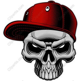 Urban Skull with Red Cap