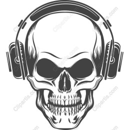 Headphone Skull Graphic