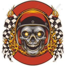 Fierce Motorcycle Skull