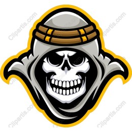 Menacing Skull in Hood