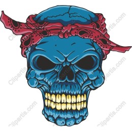 Vibrant Skull with Bandana