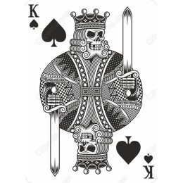 King of Spades Skull Card
