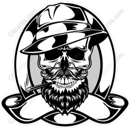Vintage Skull and Beard