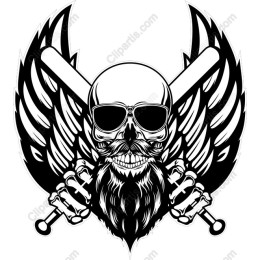 Rebel Skull Wings