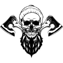 Rugged Skull and Axes