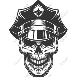 Skull Police Officer