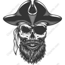 Vintage Pirate Skull