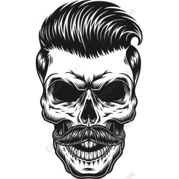 Vintage Skull with Mustache