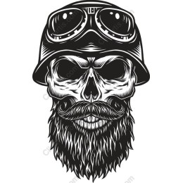 Vintage Skull & Beard
