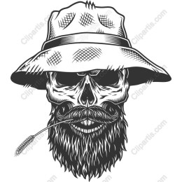 Rugged Skull with Beard