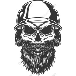 Vintage Military Skull