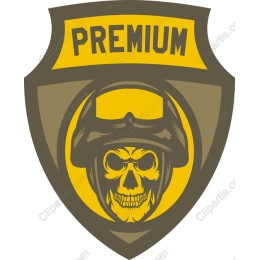 Premium Skull Soldier Badge