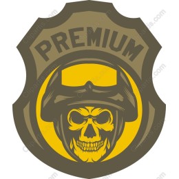 Premium Skull Soldier Badge