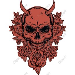 Floral Devil Skull